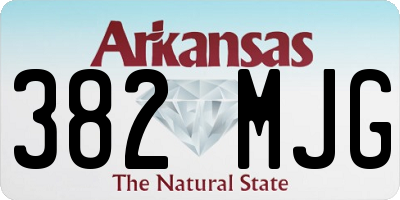 AR license plate 382MJG
