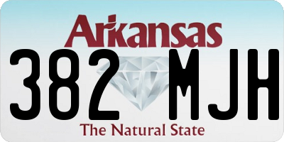 AR license plate 382MJH