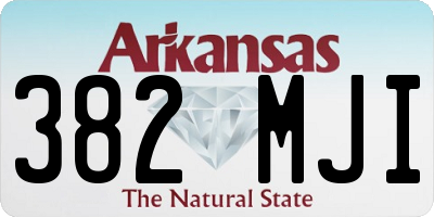 AR license plate 382MJI