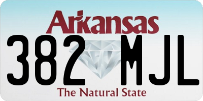 AR license plate 382MJL