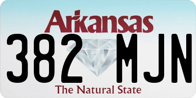 AR license plate 382MJN
