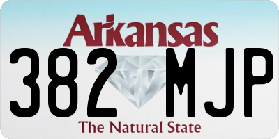 AR license plate 382MJP