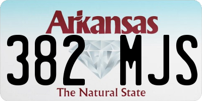 AR license plate 382MJS