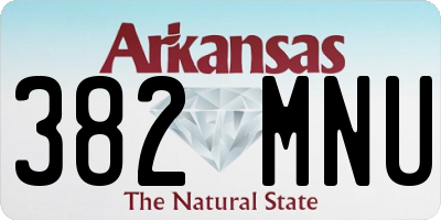 AR license plate 382MNU