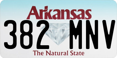 AR license plate 382MNV