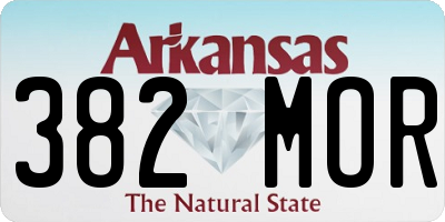 AR license plate 382MOR