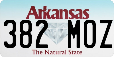 AR license plate 382MOZ