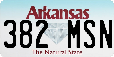 AR license plate 382MSN