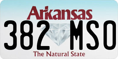 AR license plate 382MSO