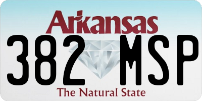 AR license plate 382MSP