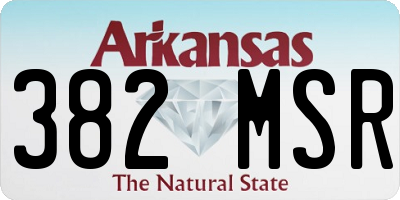 AR license plate 382MSR