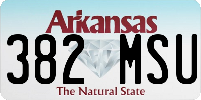 AR license plate 382MSU