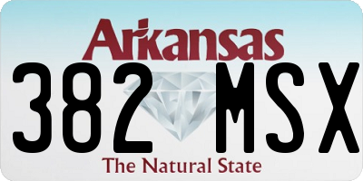 AR license plate 382MSX