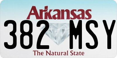 AR license plate 382MSY