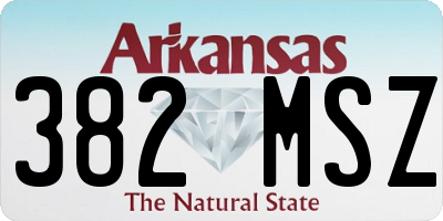 AR license plate 382MSZ