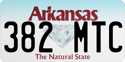 AR license plate 382MTC