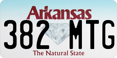 AR license plate 382MTG
