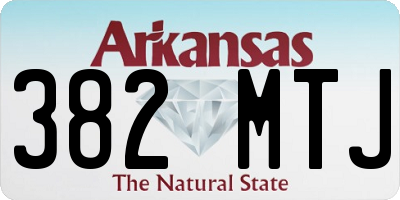AR license plate 382MTJ