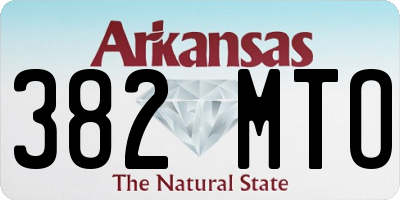 AR license plate 382MTO
