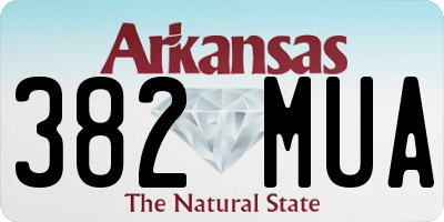 AR license plate 382MUA
