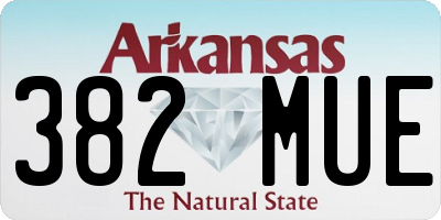 AR license plate 382MUE