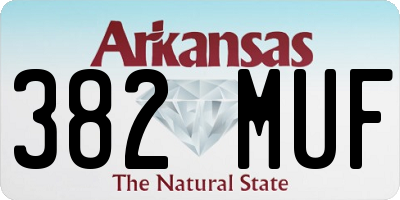 AR license plate 382MUF
