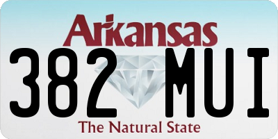 AR license plate 382MUI