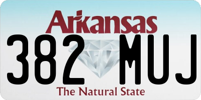AR license plate 382MUJ