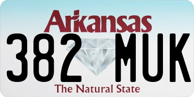 AR license plate 382MUK