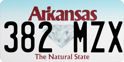 AR license plate 382MZX