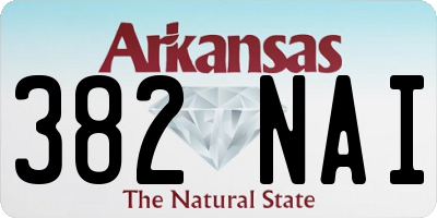 AR license plate 382NAI