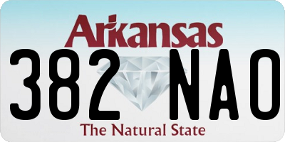 AR license plate 382NAO