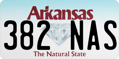 AR license plate 382NAS