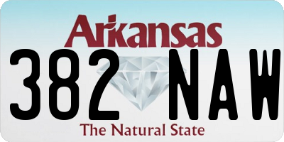 AR license plate 382NAW