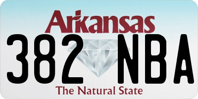 AR license plate 382NBA