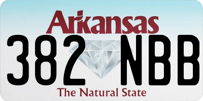 AR license plate 382NBB