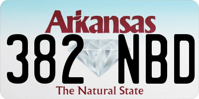 AR license plate 382NBD