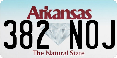 AR license plate 382NOJ