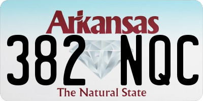 AR license plate 382NQC