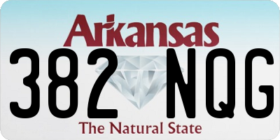 AR license plate 382NQG