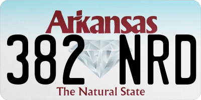 AR license plate 382NRD