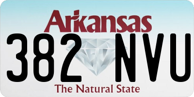 AR license plate 382NVU