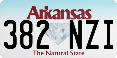 AR license plate 382NZI