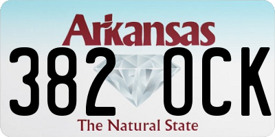 AR license plate 382OCK
