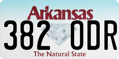 AR license plate 382ODR