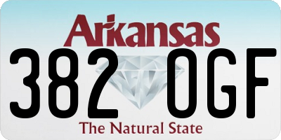 AR license plate 382OGF