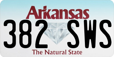 AR license plate 382SWS