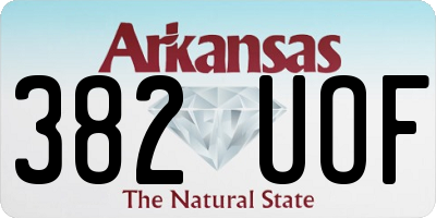 AR license plate 382UOF