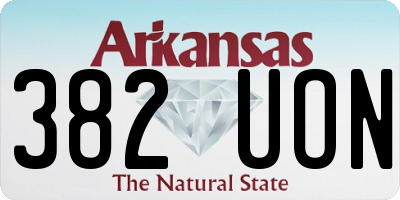 AR license plate 382UON