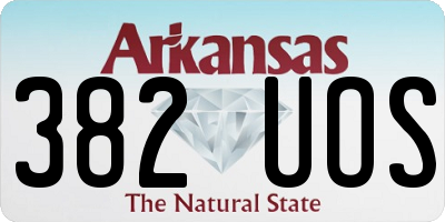 AR license plate 382UOS